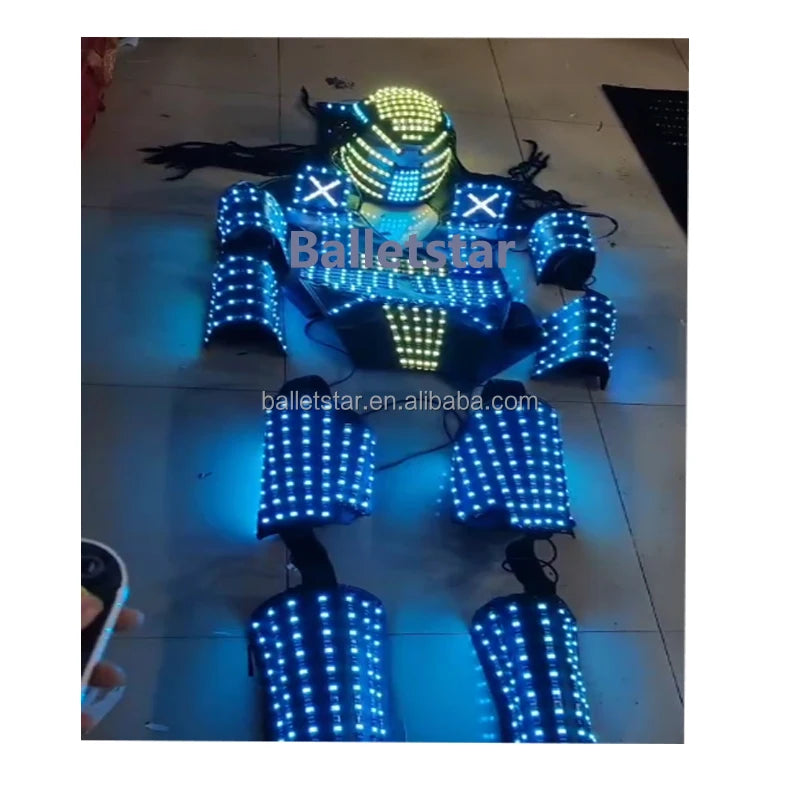 Light up Adult Costumes Performer Show Dance El Wire Led Robot Tron Laser Costume - Big Tim's Magic Emporium