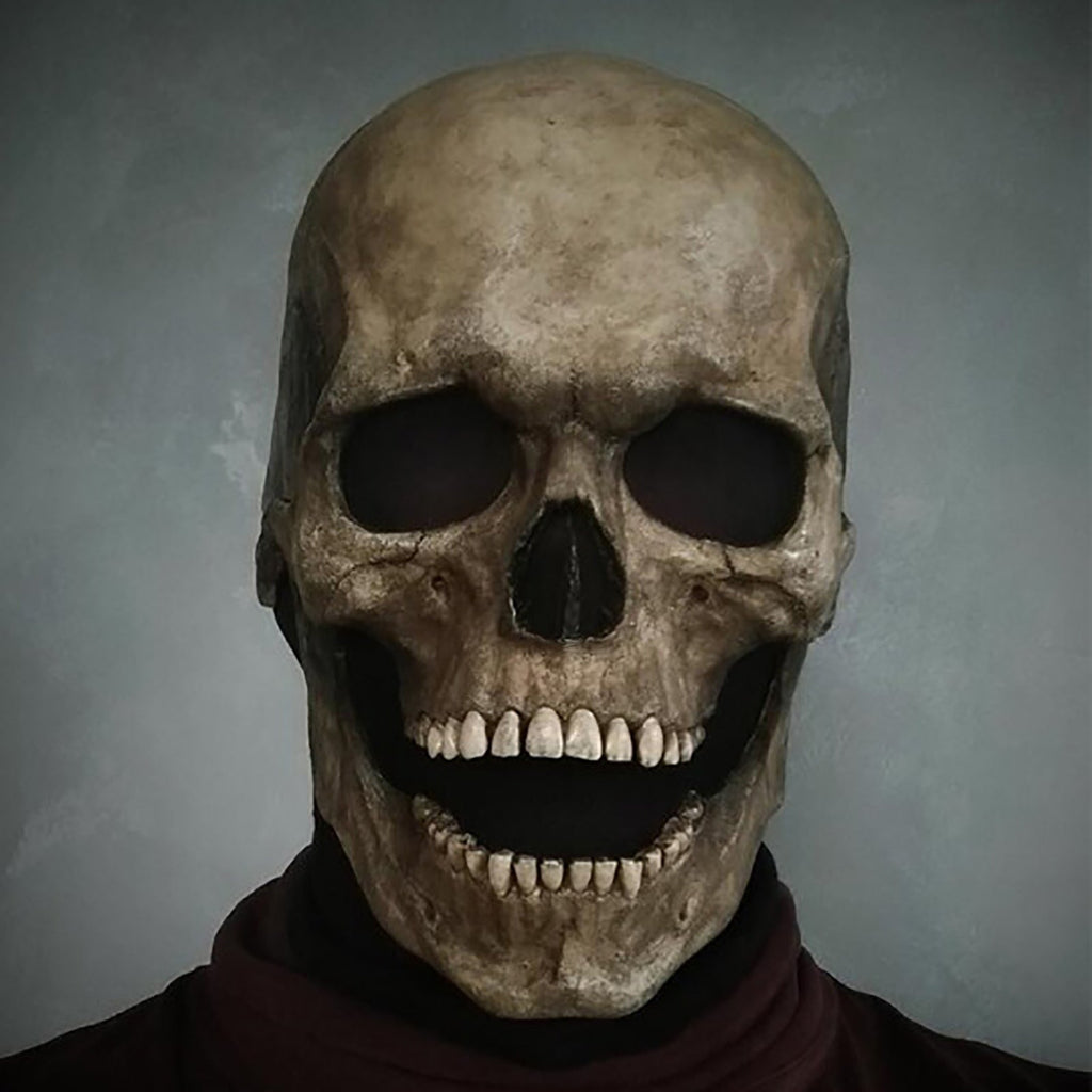 Full-Head Skull Mask with Movable Jaw