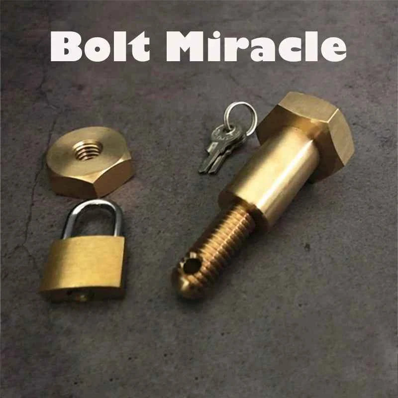 Bolt Miracle (Brass) Magic Tricks Ring Come Into Bolt Magia Magician Close Up Party Bar Illusions Gimmick Props Mentalism