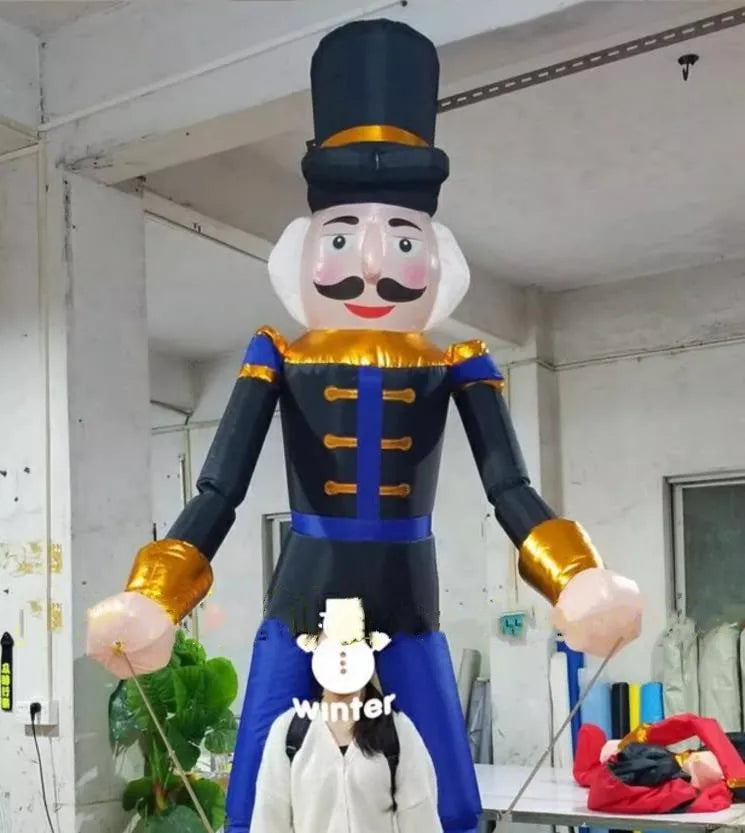 Outdoor Led Lighting 3.5m Inflatable the Nutcracker air Puppet Inflatable Puppets Costume for Parade