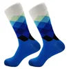 Men's Funny Socks Fine Paragraph Diamond Pattern Argyle Three-dimensional Tube Geometric Funny Large Size Combed Cotton - Big Tim's Magic Emporium