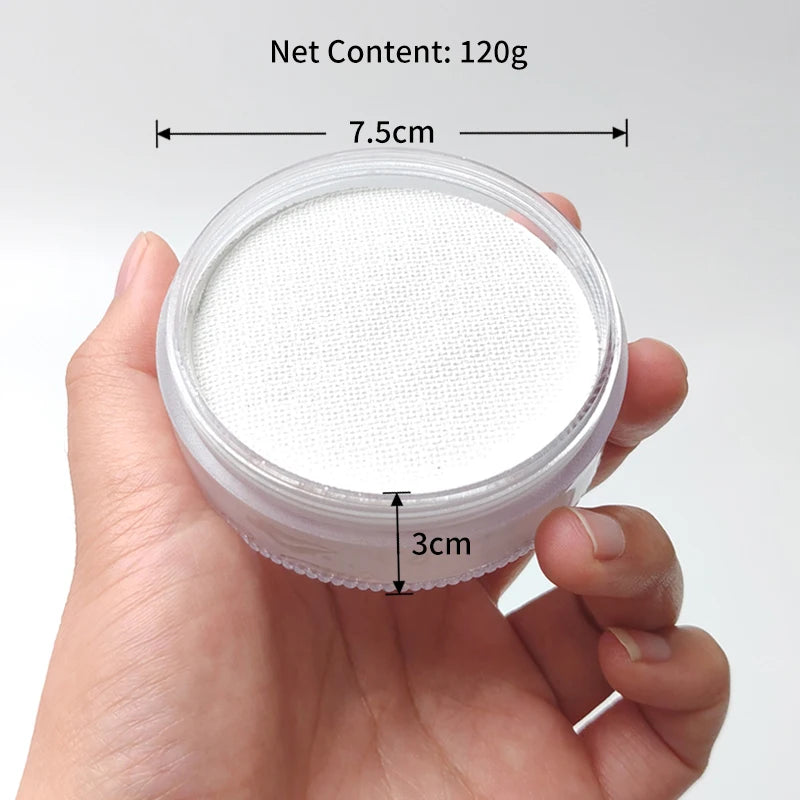 120g Extra-Large Capacity Single Color Face Body Paint Palette for Children Perfect for Clown Face Painting . - Big Tim's Magic Emporium