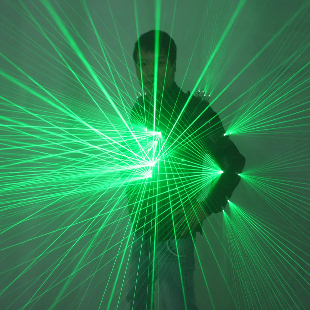 Unisex Green Laser Waistcoat LED Clothes 532nm Laser Performer Suits Nightclub Dancerwear Sets Party Performer Wear - Big Tim's Magic Emporium