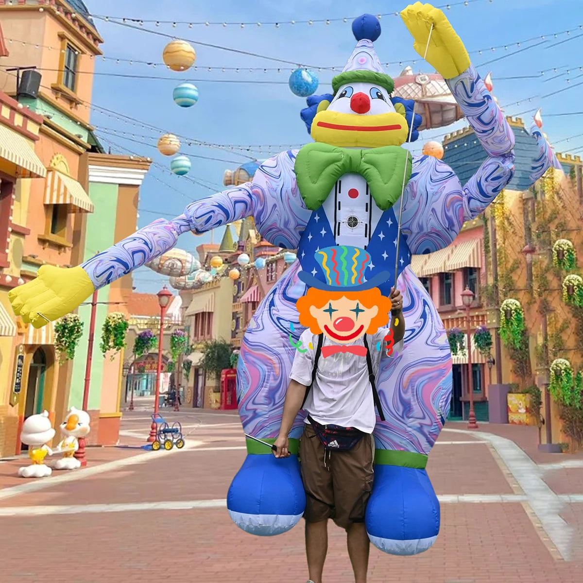 3/3.5m High Inflatable Clown Cartoon Puppet Suit Carnival Parade & Festival Decoration Essential