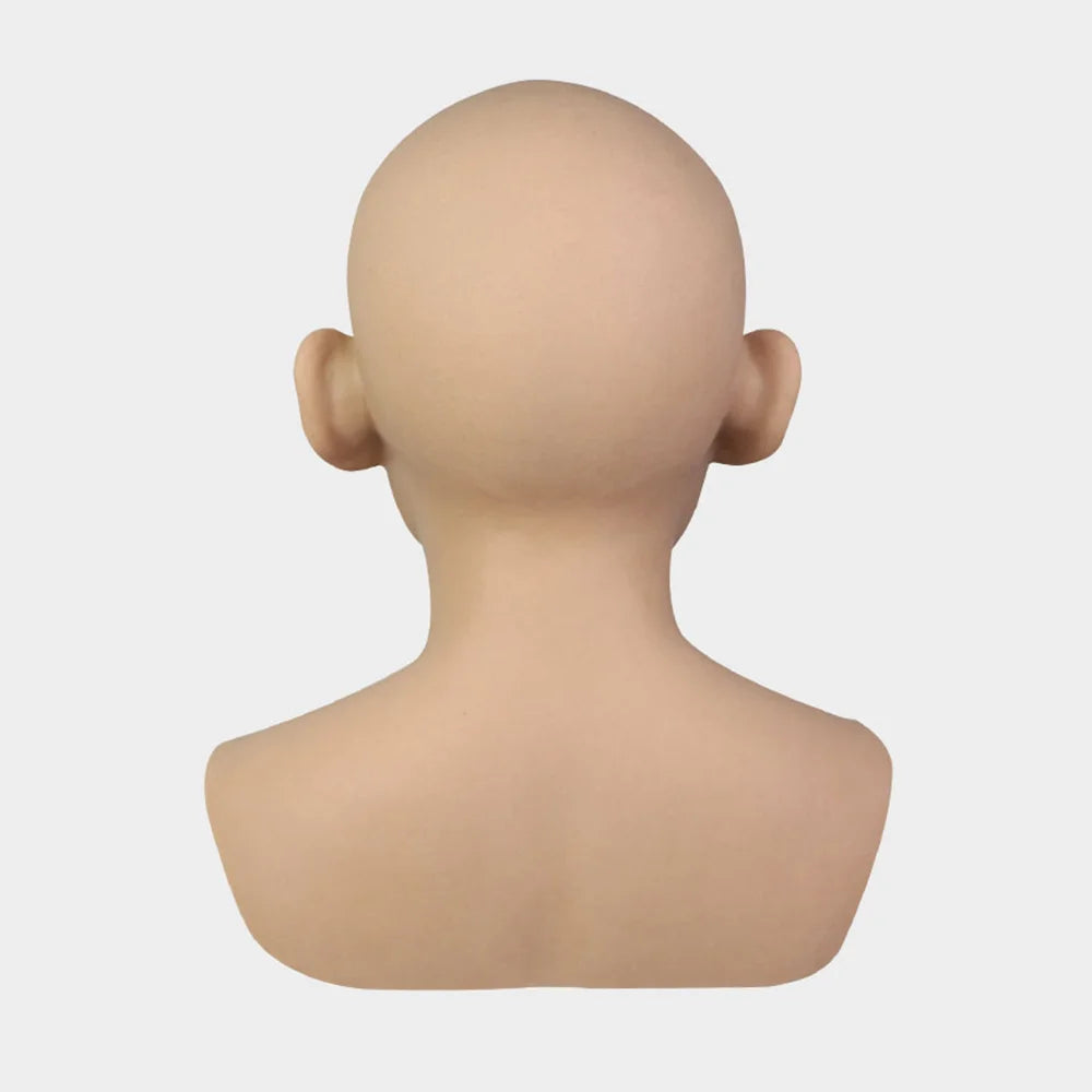 Artificial Silicone Male Mask Real Silicon Young Man Head for Human Face Cosplay Crossdressing Party Transgender Movie
