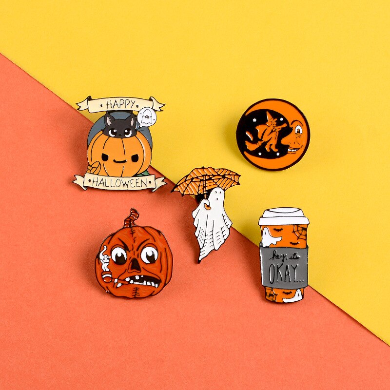 Trick-or-Treat Halloween Enamel Pin