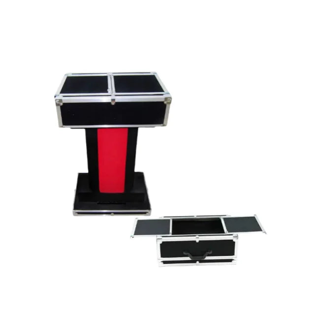 Magic Prop Carrying Case & Fold-up Table Base Folding Table with Bag for Magicians Metal Close-up Magic