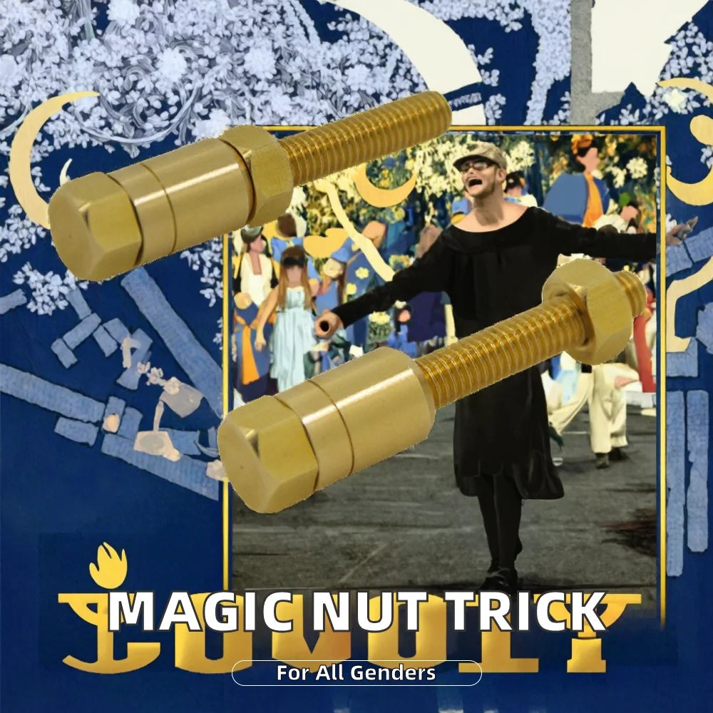 JM-171 Micro Psychic Magic Tricks Self-rotation Nut Mind Screw Metal Magic Props Magicians Close-up Magic Unisex Includes