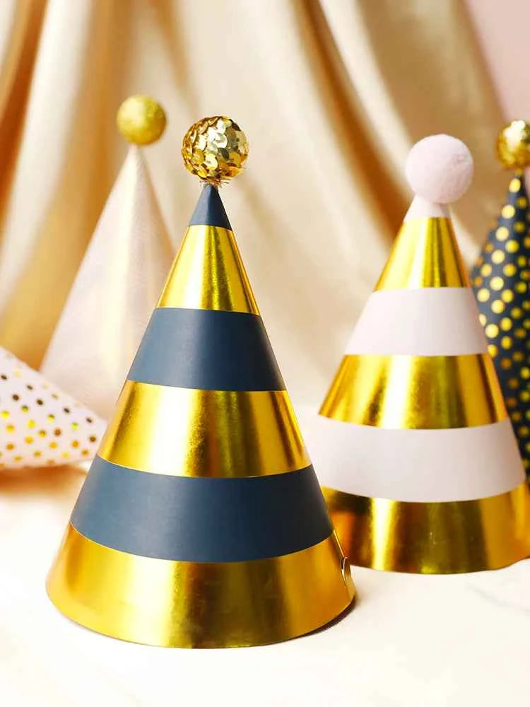 Happy Birthday Party Adult Hats Polka Dot DIY Cute Handmade Cap Princess Crown Shower Baby Decoration Boy Girl Gifts Supplie