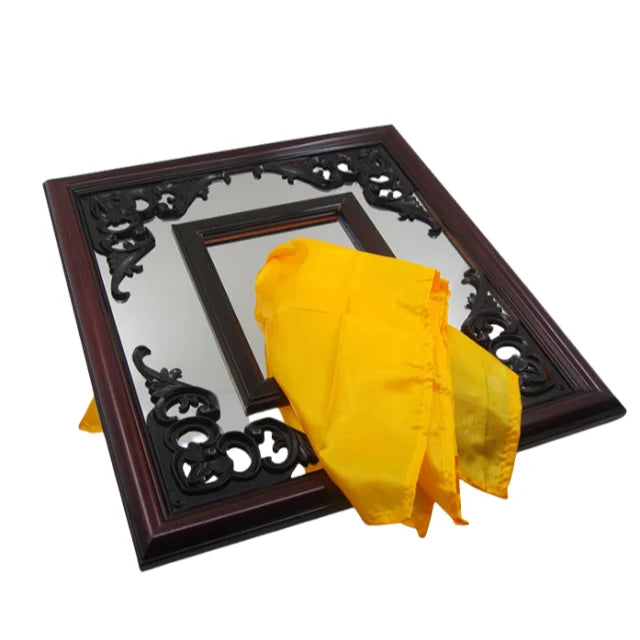 HT Magic Wood Frame Through Mirror Close-up Magic Trick Prop Set Stage Toy Gimmick Illusion Disappearing 14+ Years