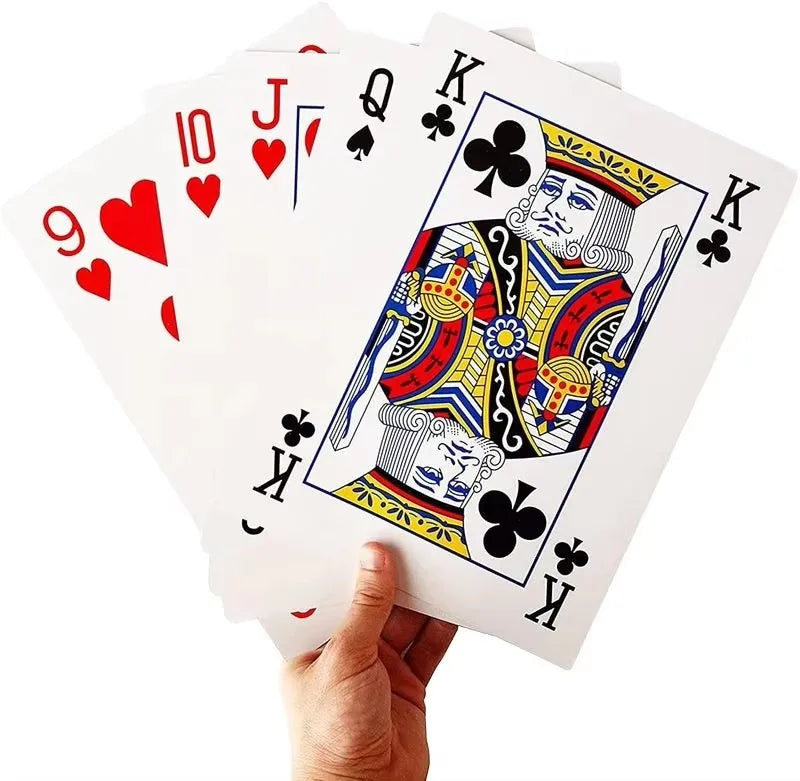 Super Large Creative Jumbo Poker Playing Cards Popular Funny Wedding Entertainment Game Accessory Casino Party Decorations - Big Tim's Magic Emporium