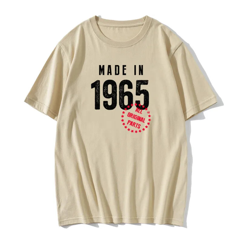Funny T shirt Husband Birthday Gift 100% Cotton Retro TShirts 1965 1966 1967 1968 1969 Vintage Print Man Round Neck Clothes - Big Tim's Magic Emporium