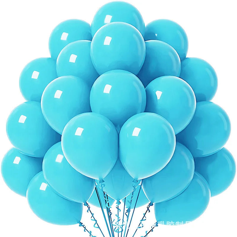 20pcs Pearl Latex Balloon Blue Helium Ball for Wedding Adult Birthday Party Baby Shower Graduation Chinese New Year Decoration