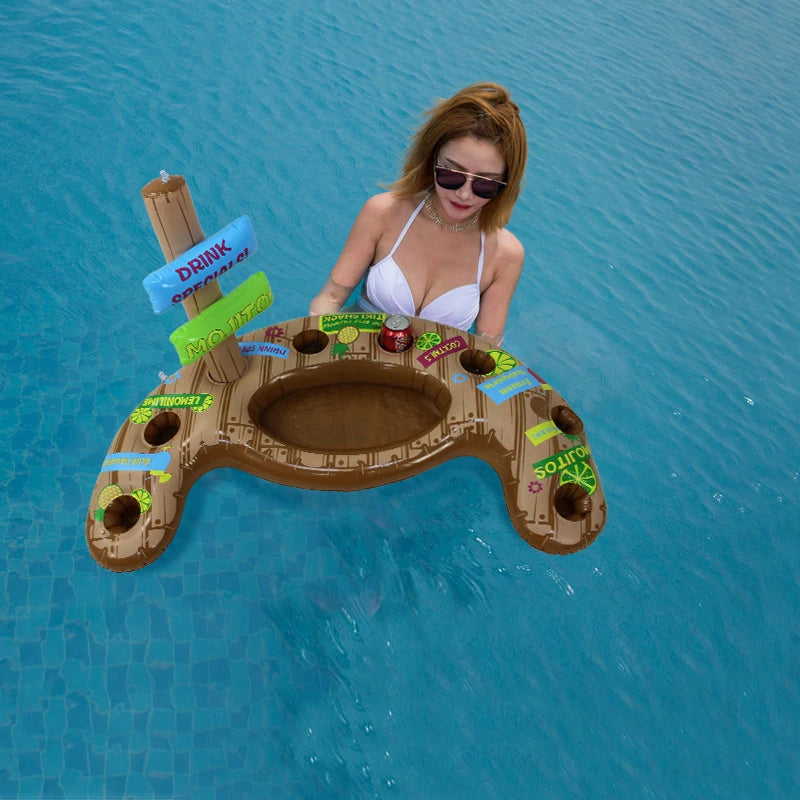 Party Inflatable Salad Bar Buffet Pool Inflatable Ice Bucket Outdoor Swimming Pool Drink Float Holder Food Supplies Toy Stand