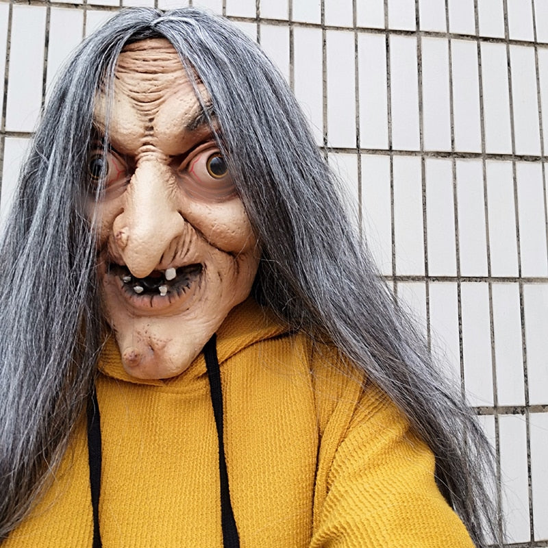 Scary Old Witch Mask for Halloween