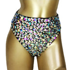 Handmade Samba Carnival AB Crystal Stone High-Waisted Performance Panties