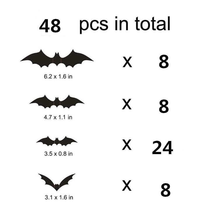 3D Bat Wall Stickers