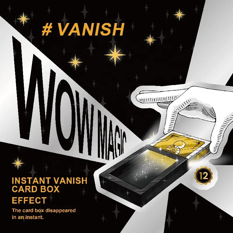 Magic Class Instant Vanish Card Box Party Show Tricks for  Beginners Magic Gift on Festivals