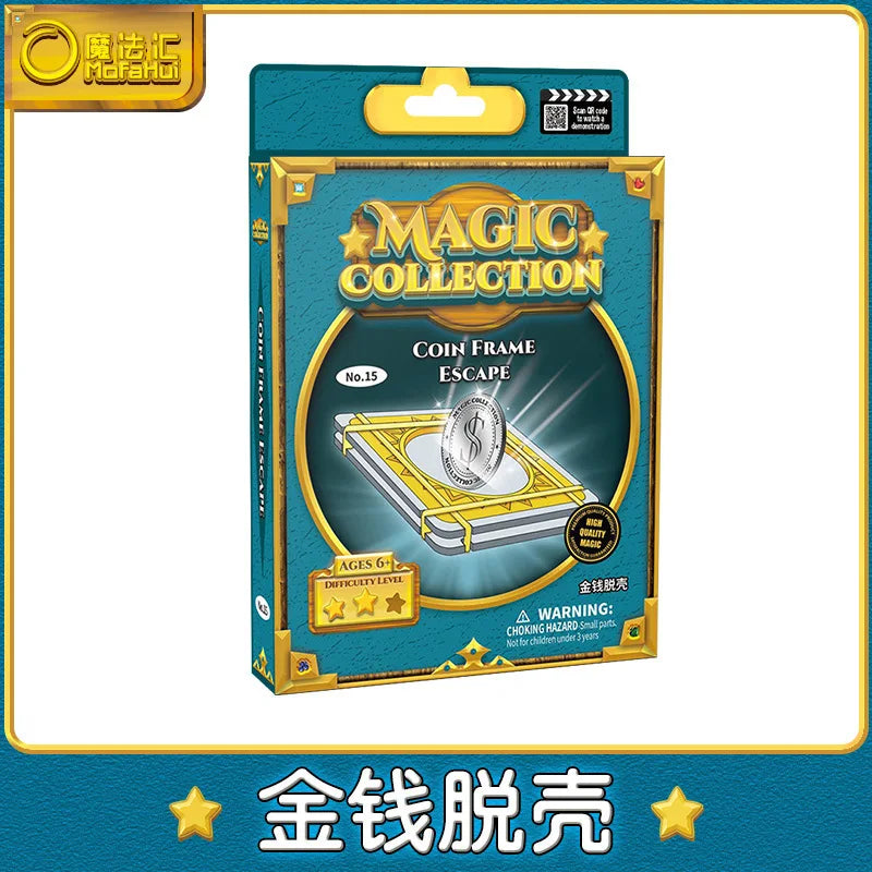 Hot Sale MOFARI Customizable Plastic Coin Case Disappearing Feature Instructions Included for Close-up Magic Tricks-Unisex for