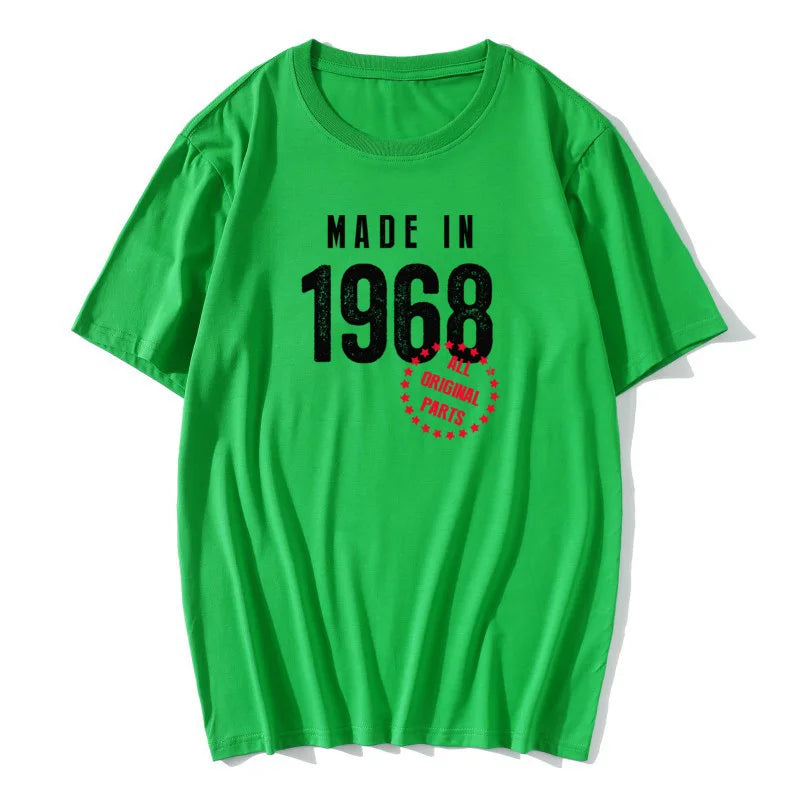 Funny T shirt Husband Birthday Gift 100% Cotton Retro TShirts 1965 1966 1967 1968 1969 Vintage Print Man Round Neck Clothes - Big Tim's Magic Emporium