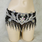 The Stardust Oasis Sirena – Deluxe Crystal & Beaded Belly Dance Bra & Belt 2-Piece Costume Set