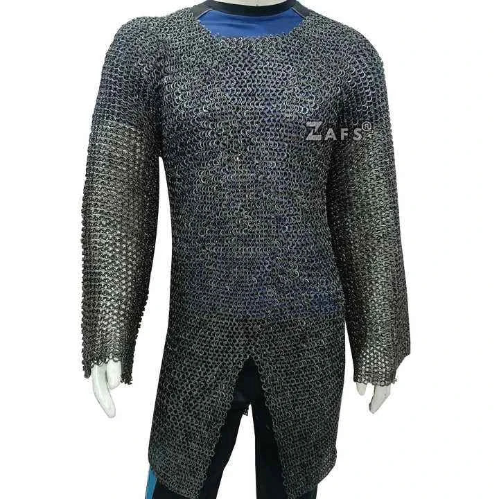 Premium European Medieval Chainmail Shirt Handcrafted Stainless Steel Armour Collectible for SCA Events Historical Reenactments