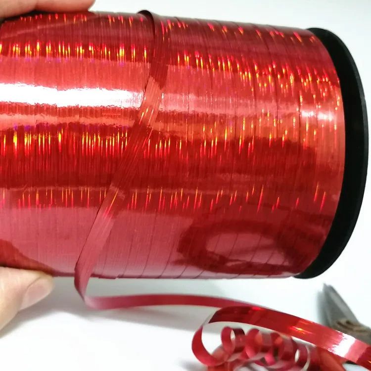 500 Yards Shiny Metallic Gold Crimped Curling Ribbon Balloon String Roll for Gift Wrapping Party Promotional Party Supplies