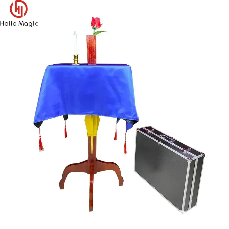 Light Floating Table (Wooden Vase & Plastic Candlestick) Magic Tricks Magician Stage Illusions Gimmick Props Levitation Magia