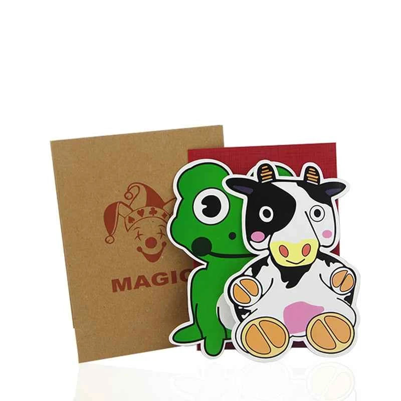 Magi Cow and Frog (Small) Magic Tricks Comedy Quick Change Card Magia Magiciain Mentalism Stage Illusions Gimmick Props Easy Do