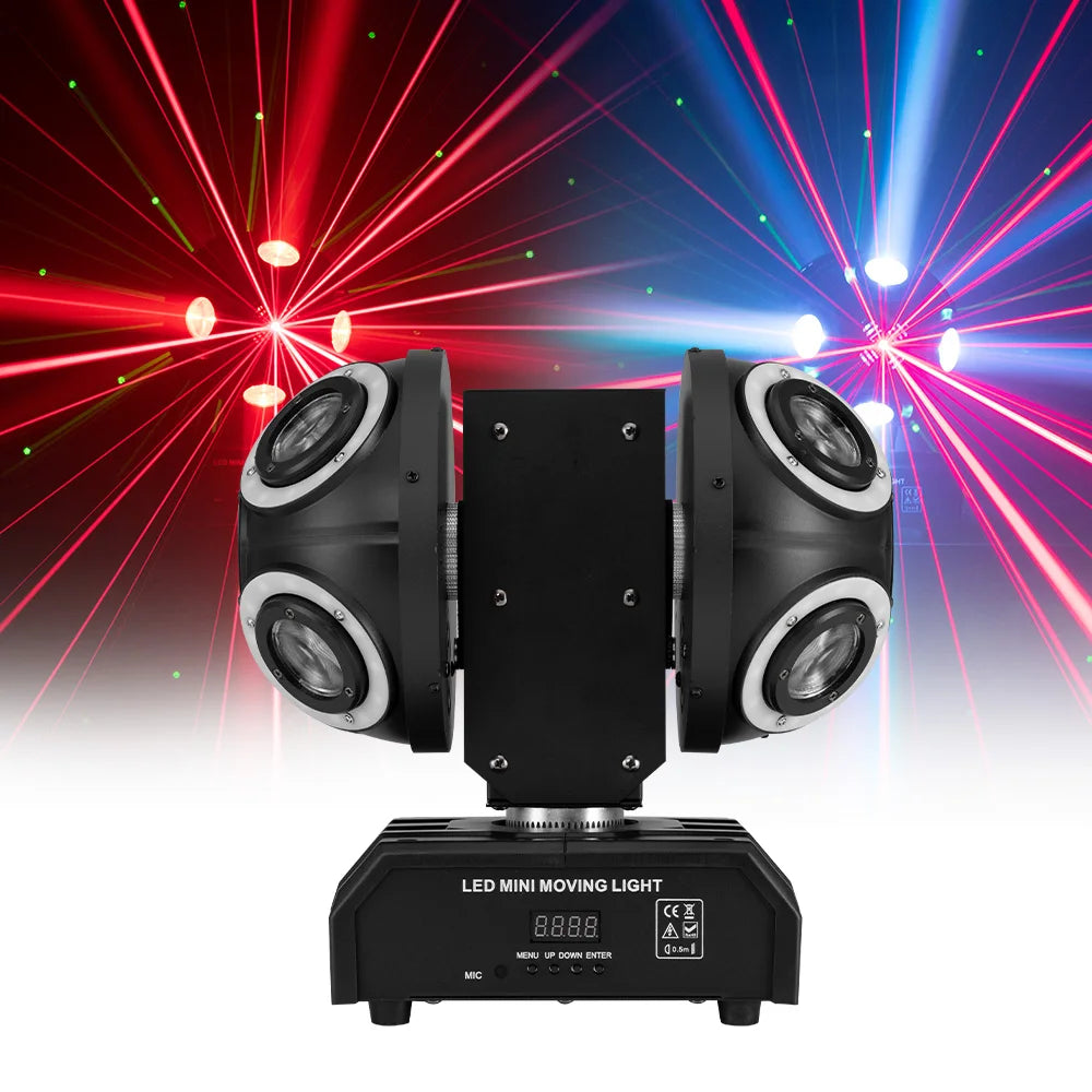 150W 4-in-1 Disco Club RGBW Beam Laser LED Moving Headlight Party Stage Magic Ball High-Power Stage Lighting Equipment Paytton