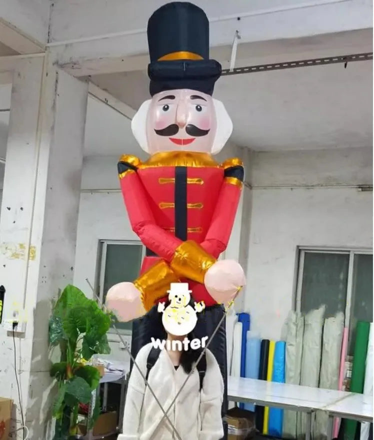 Outdoor Led Lighting 3.5m Inflatable the Nutcracker air Puppet Inflatable Puppets Costume for Parade