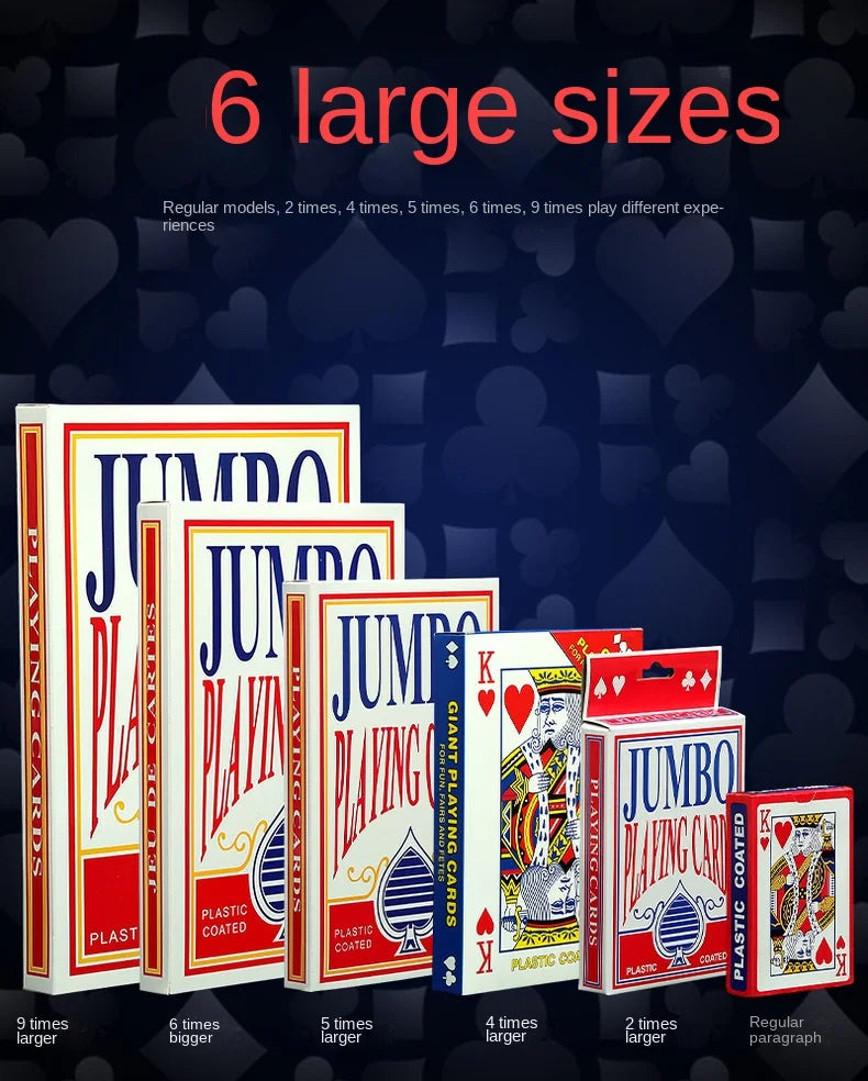 Super Large Creative Jumbo Poker Playing Cards Popular Funny Wedding Entertainment Game Accessory Casino Party Decorations - Big Tim's Magic Emporium