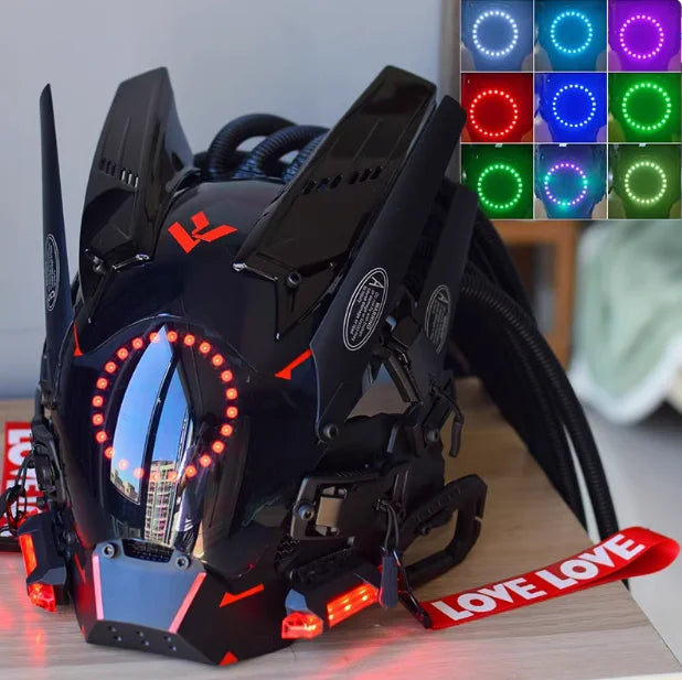 Phantom Halloween Carnival Party Light up Funny LED Mask New Design Luminous Cyberpunk LED Mask