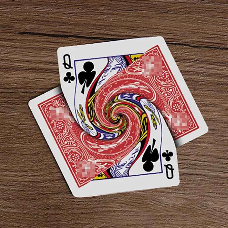 Vortex Magic Tricks Playing Card Connected Poker Change Card Magia Magician Close Up Street Illusions Gimmicks Mentalism Props