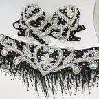 The Stardust Oasis Sirena – Deluxe Crystal & Beaded Belly Dance Bra & Belt 2-Piece Costume Set