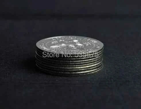 Palming Coins(Half Dollar Version)- Metals,super thin,10pcs,magic trick,gimmick,accessories,mentalism. classic toys