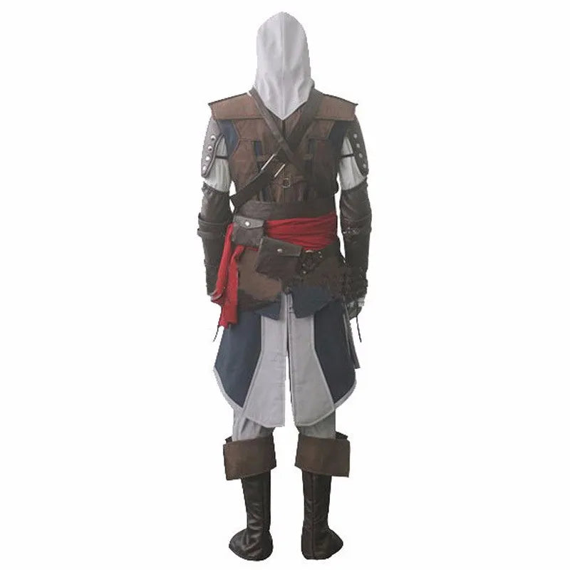 Uniform Outfits Complete Customization Suit Halloween PartyAssassins Cosplay Edward Costume Creed Black Flag Kenway Men Women