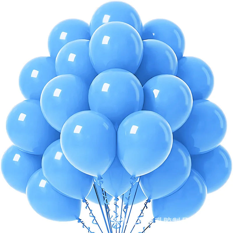 20pcs Pearl Latex Balloon Blue Helium Ball for Wedding Adult Birthday Party Baby Shower Graduation Chinese New Year Decoration