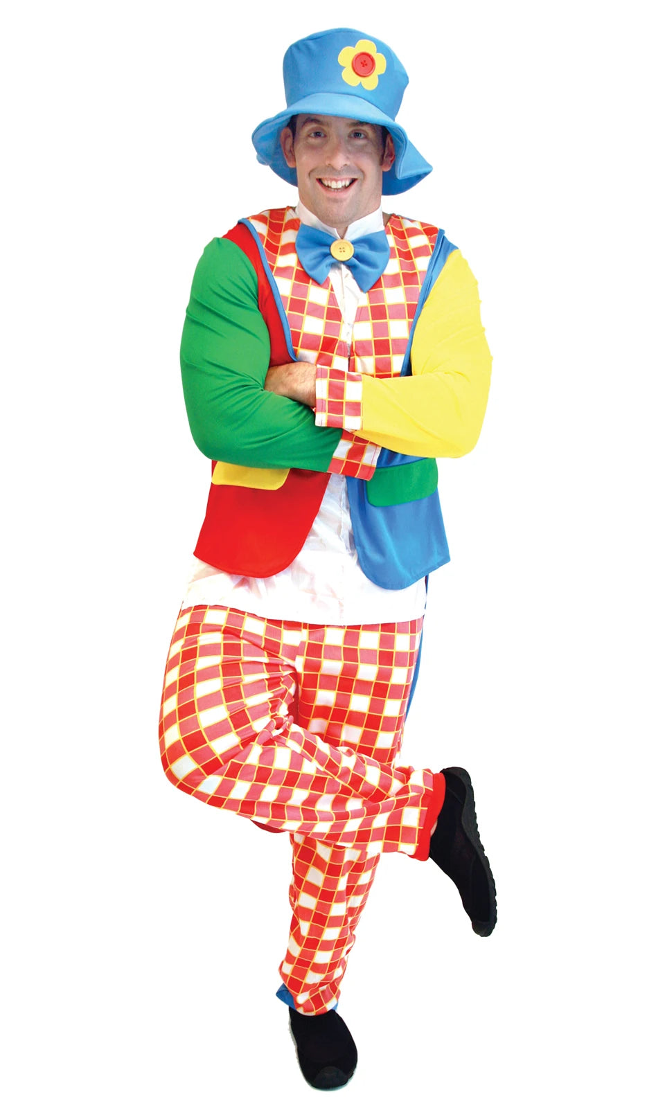 Men Carnival Party Cosplay Clown Suit Fancy Adult Clown Costume - Big Tim's Magic Emporium