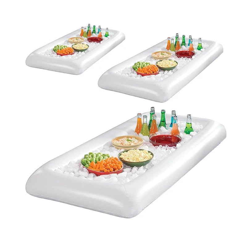 Party Inflatable Salad Bar Buffet Pool Inflatable Ice Bucket Outdoor Swimming Pool Drink Float Holder Food Supplies Toy Stand