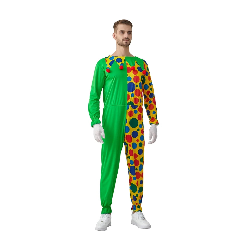 Men Carnival Party Cosplay Clown Suit Fancy Adult Clown Costume - Big Tim's Magic Emporium