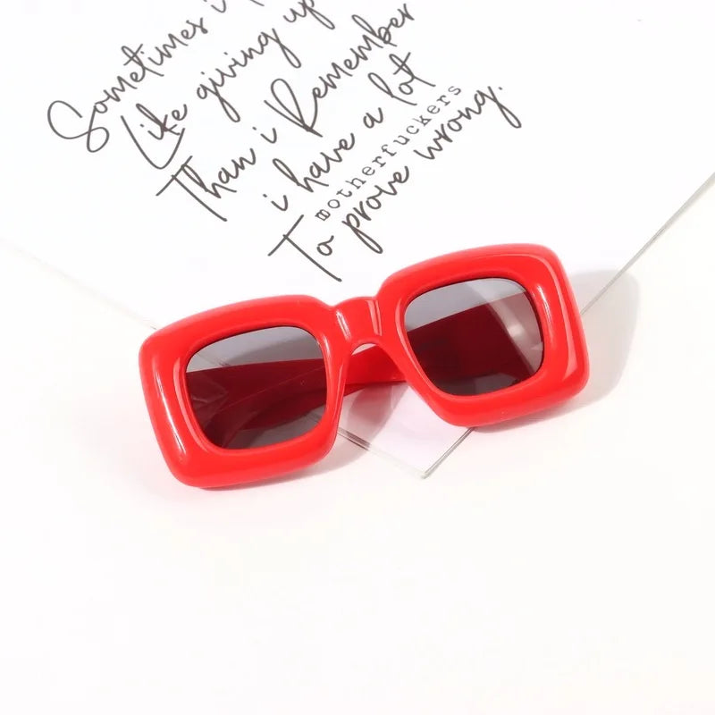 2023 Multi Colors New Unique Fashion Design Y2K Funny  Square Kids Baby Sunglasses for Decoration Eyewear