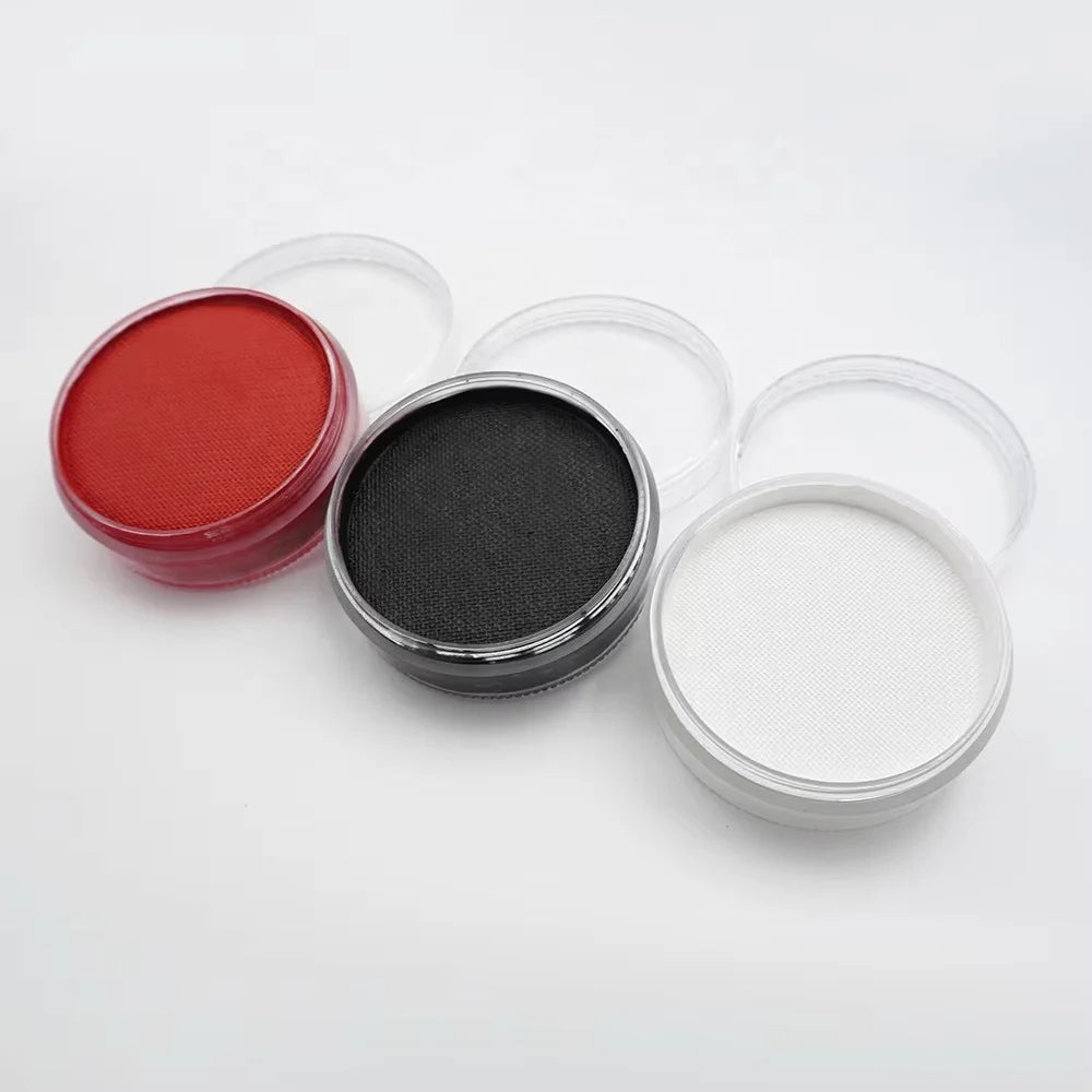 120g Extra-Large Capacity Single Color Face Body Paint Palette for Children Perfect for Clown Face Painting .