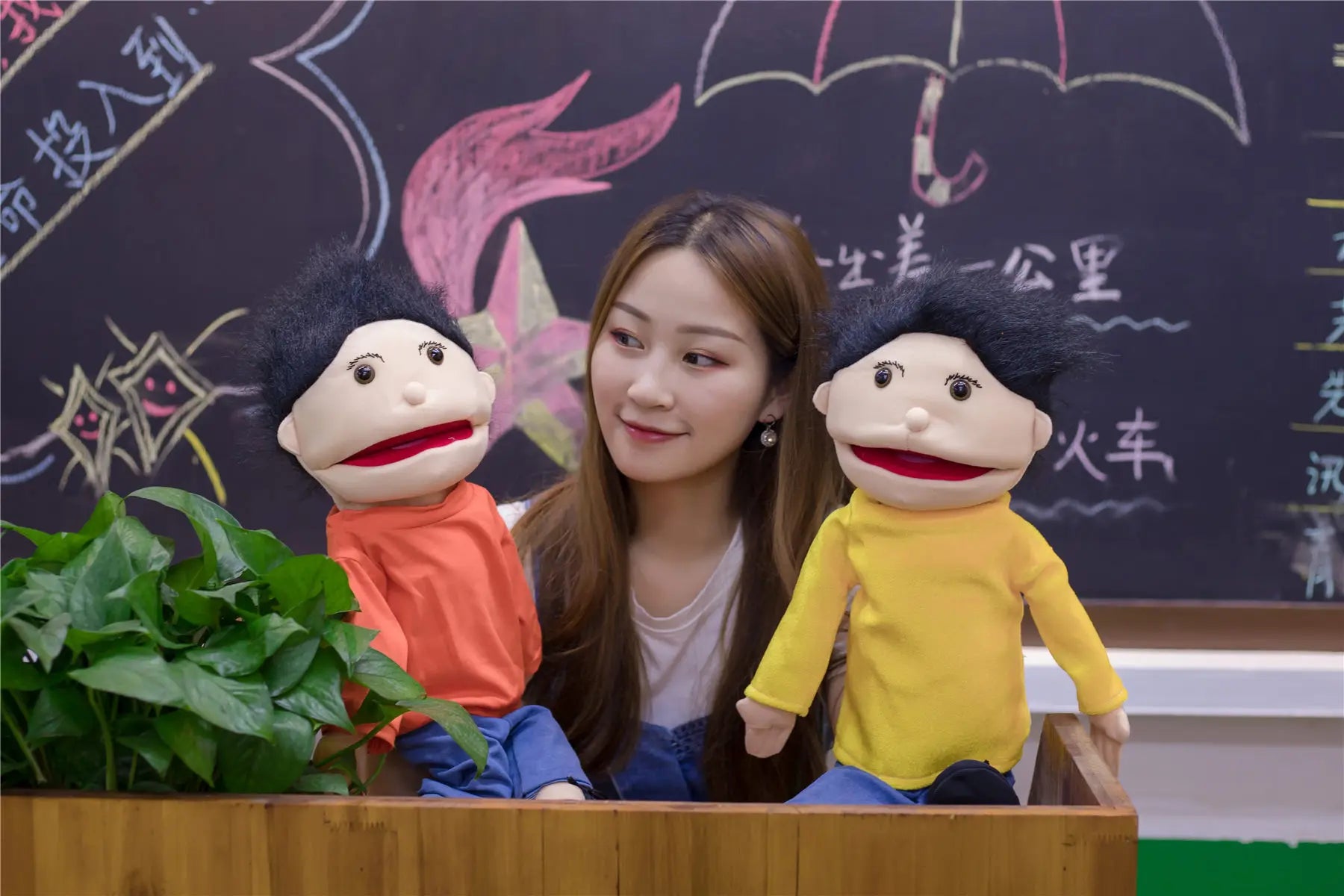 Kindergarten Educational Hand Puppet For Boy Girl Large Plush Puppet Doll Story Language Plush Toy for Kids Christmas Gifts - Big Tim's Magic Emporium
