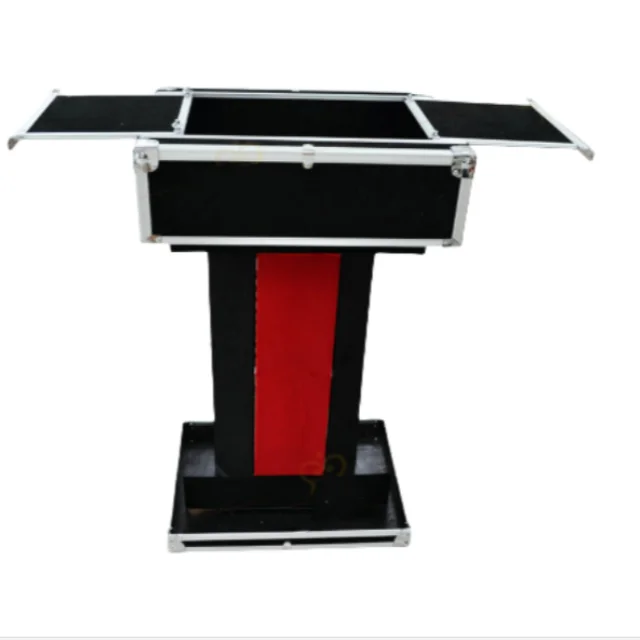 Magic Prop Carrying Case & Fold-up Table Base Folding Table with Bag for Magicians Metal Close-up Magic