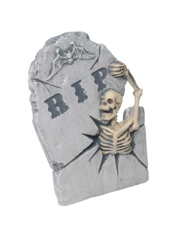 Break-Out Skeleton Halloween Tombstone Prop by Masquerade