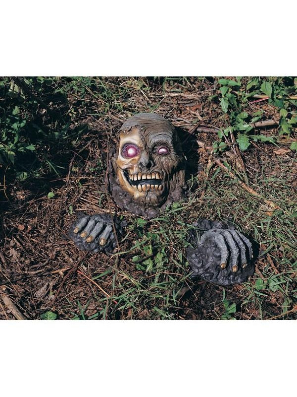Partially Buried Skeleton Graveyard Prop by Masquerade