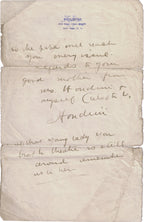 Harry Houdini Handwritten Word Cut from a Autograph Letter Signed Beckett BAS