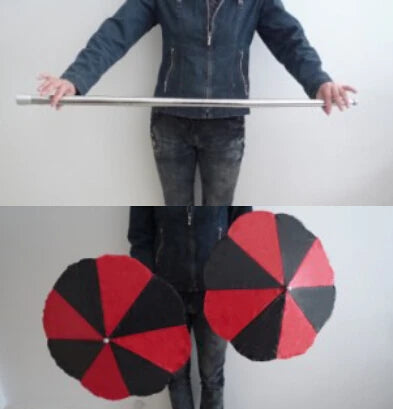 Magic Wand To Umbrella Cane Into Two Umbrellas Magic Tricks Magician Stage Gimmick Illusion Props Appearing Comedy - Big Tim's Magic Emporium