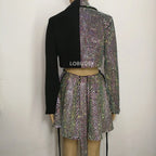 Sparkly Rhinestones Blazers Shorts Sexy 2 Pieces Set DJ Women Singer Nightclub Bar Concert Dance Costume Party Show Rave Outfit